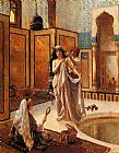Rudolf Ernst The Harem Bath painting